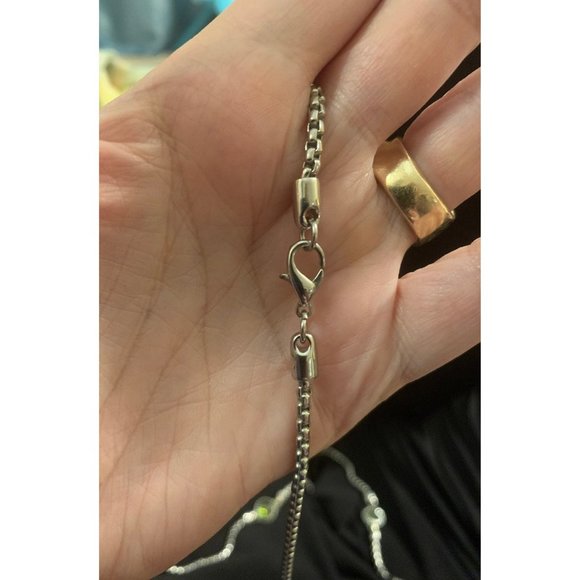 30in 7 Faceted Green Stones Necklace - Picture 4 of 5